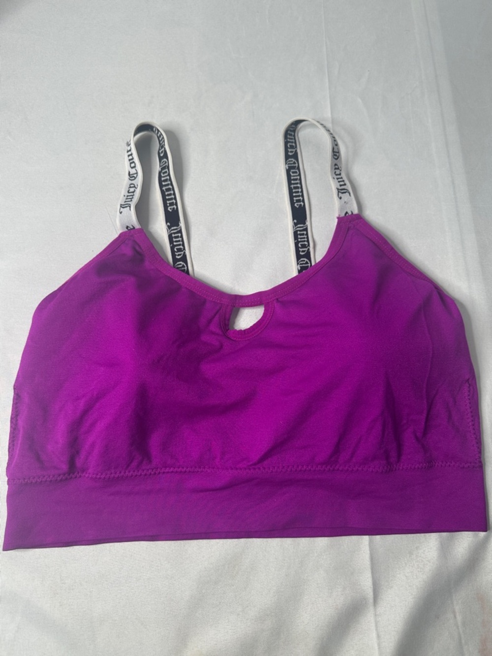 Juicy Couture Pink Bralette Y2K Logo Strap Lounge Top Coquette